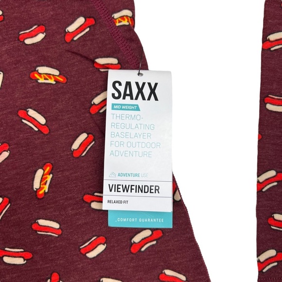 SAXX Viewfinder Long Sleeve Crewneck Merino Wool Blend Base Layer Mens Top XXL - Picture 6 of 9